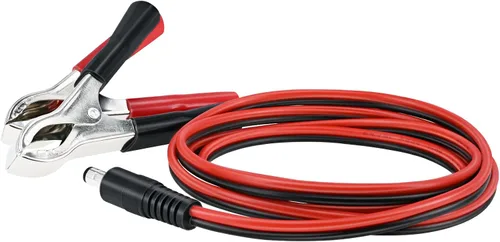 Vista 5 de Yeebline DC 5.5 0.083 in Abrazaderas de batería Cable de extensión, 5FT 16AWG 12V Pinzas de cocodrilo Conector macho para sujetar cargador de coche