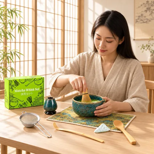 Vista 7 de Kit de matcha de 8 piezas, juego de batidor de matcha
