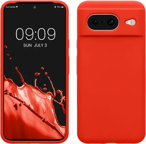 Vista 84 de kwmobile Funda compatible con Google Pixel 7 - Funda de silicona TPU con acabado suave - Piedra antigua