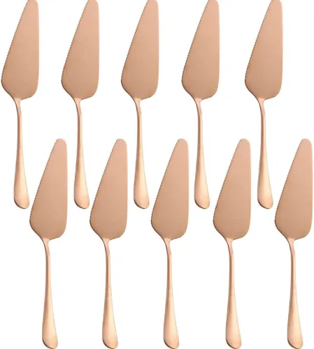 Vista 11 de 5 espátulas triangulares para tartas para tartas para hornear pasteles de pizza (negro pulido)
