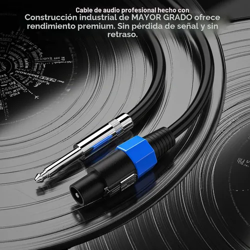 Vista 5 de Paquete de 2 cables Speakon de 6 pies a 1/4 pulgadas para altavoz TS de calibre 12, bloqueo giratorio