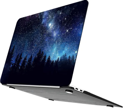 Vista 7 de Carcasa rígida Forest Night Sky compatible con MacBook Air de 13 pulgadas 2021 2020 A2337 M1/A2179 con Retina & Touch ID,AMCJJ carcasa rígida