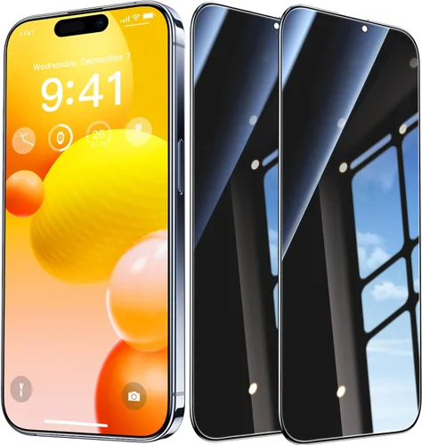 Vista 7 de Opxyl Protector de pantalla de privacidad de vidrio 9H+ para iPhone 15 Pro Max [Protección confiable de privacidad de 25°]