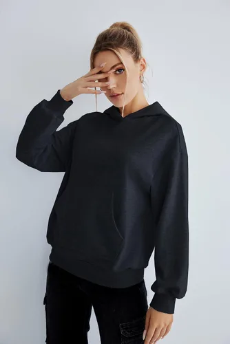 Vista 3 de SUGAR POISON Sudaderas con capucha para mujer, sudaderas casuales con capucha de manga larga con bolsillo de canguro