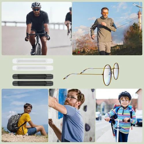 Vista 7 de 16 pares de lentes de silicona con punta de sien, suaves y antideslizantes