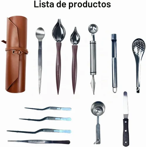 Vista 7 de DUEBEL Kit de chapado de chef profesional, juego de chapado culinario de 12 piezas, acero inoxidable (12 piezas)