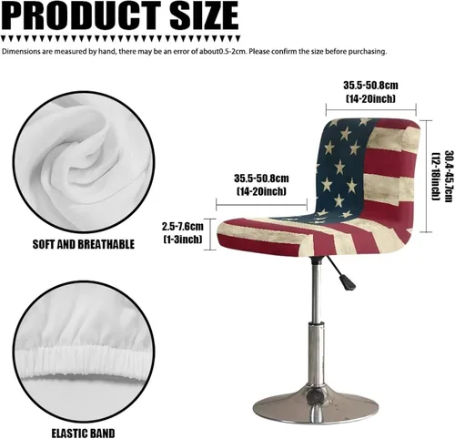 Vista 232 de American Eagle - Juego de 2 fundas para taburetes de bar para sillas de comedor, impermeables, antideslizantes, tamaño universal