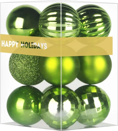 Vista 204 de Esferas pequeñas de Navidad de bronce y dorado de 1.6 pulgadas, adornos para decoración de árbol de Navidad, bolas colgantes inastillables