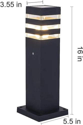 Vista 3 de Luces de camino, luces de poste IP55, impermeable, para exteriores, lámpara de pie, lámpara de pie, portalámparas E26, cableada, adecuada