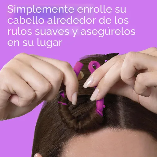 Vista 5 de Conair - Rodillos calientes de silicona para cabello largo, mediano y todo tipo de cabello - Rizador de cabello - Sin necesidad de clips