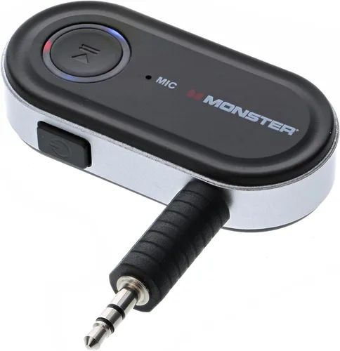 Vista 8 de Receptor de audio Bluetooth Monster, adaptador Bluetooth auxiliar con entrada de 3.5mm, llamadas manos libres, compatible con Siri y Google Voice