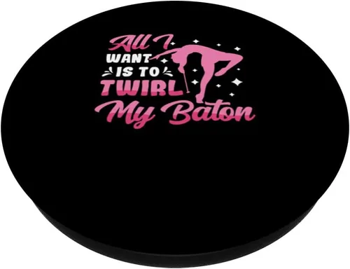 Vista 2 de Twirler Majorettes All I want is to twirl my Baton Twirling PopSockets Swappable PopGrip