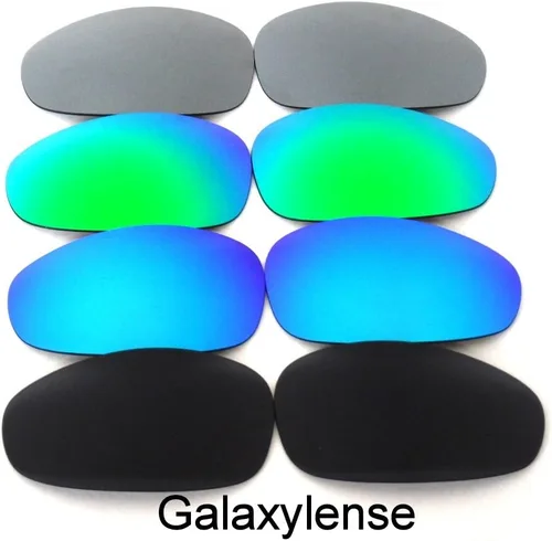 Vista 2 de Galaxy lentes de repuesto para Oakley Juliet Negro & Blue & Green & titanio polarizar