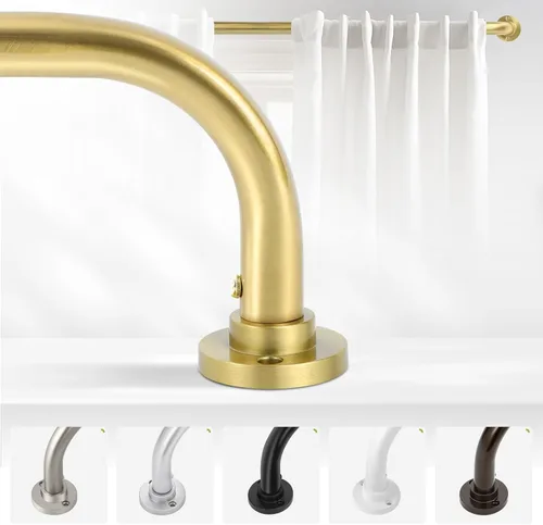 Vista 17 de TANGWIN Barras de Cortina Envolventes de Bronce de 28 a 48 Pulgadas: Barra de Cortina de Ventana Ajustable Opaca de Servicio Pesado para Dormitorio
