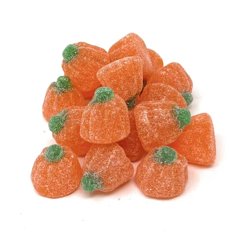 Vista 3 de Dulce en forma de calabaza gomita de naranja, otoño, Halloween al por mayor 907 g
