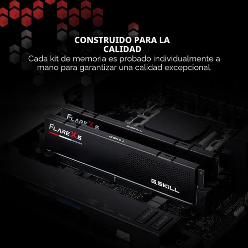 Vista 5 de G.Skill Flare X5 Series DDR5 RAM (AMD EXPO e Intel XMP 3.0) 32GB (2x16GB) Hasta 6000MT/s* CL36-36-36-96 1.35V Memoria de computadora de escritorio