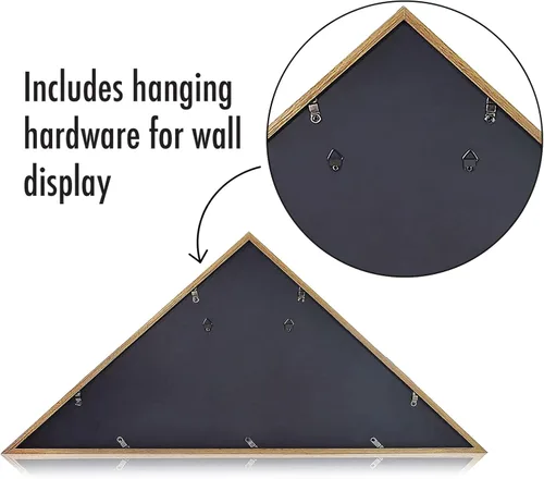 Vista 5 de Americanflat Pequeña vitrina plegada de bandera – Se adapta a banderas ceremoniales plegadas de 3 x 5 pies (no para bandera funeraria) – Colección