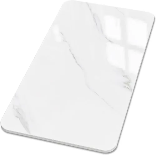 Vista 29 de Square Table Top, 19.6” White Sintered Stone Tabletop, DIY Replacement & Cover Marble Desktop, Scratch & Wear Resistant, Suitable for Indoor &