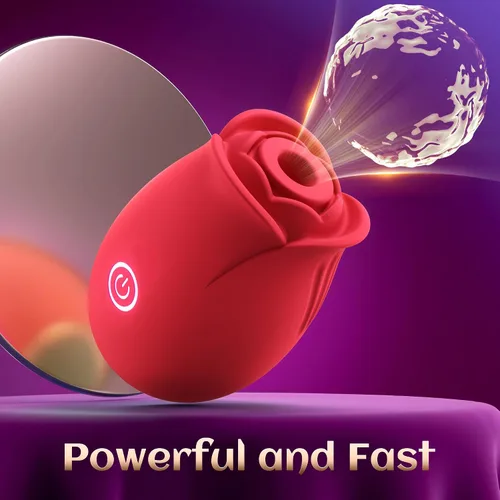 Vista 3 de Juguetes Sexuales Vibrador Dildo Rosa - Juguetes para Adultos Mejorados con 5 Modos de Succión y Vibración para Mujeres Clítoris Pezón, Juguete