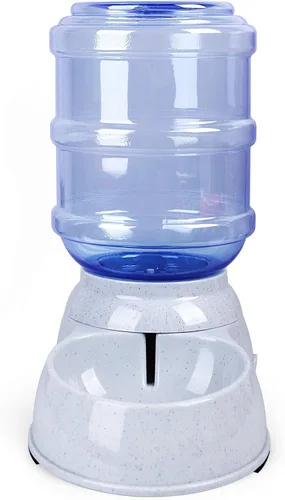 Vista 3 de Estación dispensadora de agua para mascotas – 1 galón de agua de reposición para mascotas para perros, gatos, animales, fuente de agua por gravedad
