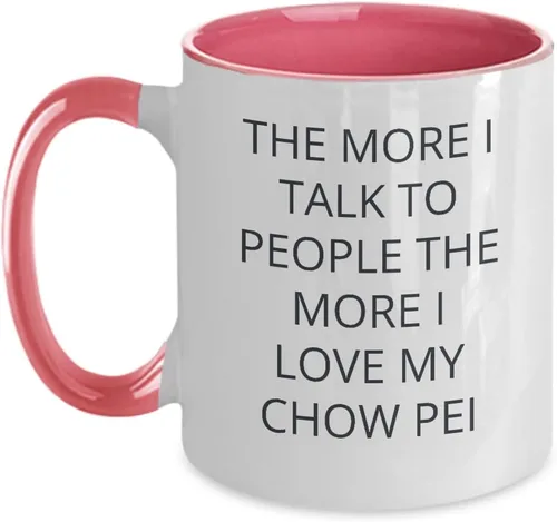 Vista 5 de Mixed Breed Dog Mug, Chow Pei Mug, Dog Mom Gift, I Love My Dog Mug, Dog Themed Gifts For Women, For Men