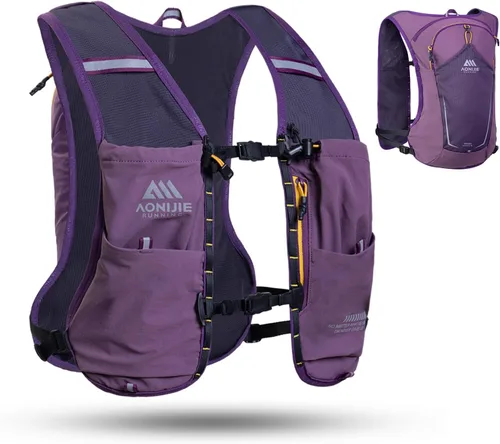 Vista 9 de AONIJIE Running Hydration Vest for Women Men 8L Hydration Backpack Hiking Multiple Pocket Designs Lightweight Breathable for Climbing, Marathon &