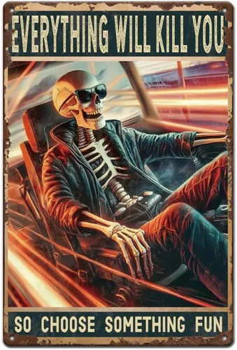 Vista 9 de SUPERDANT Cartel de metal retro con diseño de gato que come fideos, letrero decorativo de dibujos animados para el hogar, sala de estar, dormitorio