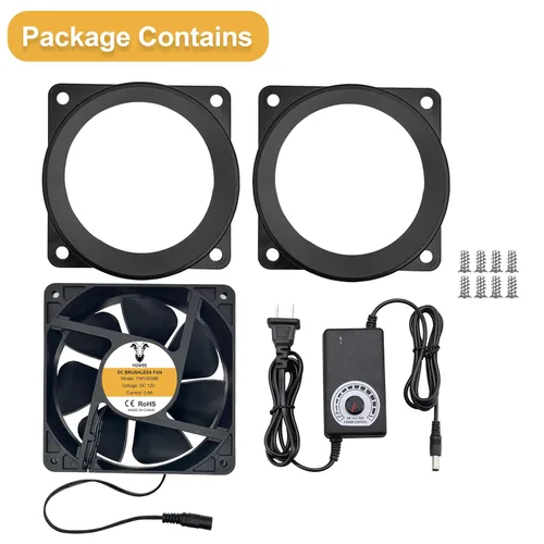 Vista 8 de Ventilador de escape axial pequeño de 4.724 in x 1.496 in, ventilador