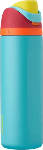 Vista 5 de Owala FreeSip - Botellas de agua aisladas de acero inoxidable con popote, 32 onzas y 24 onzas, dulzura de verano