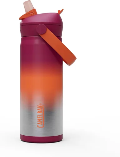 Vista 15 de CamelBak Thrive Flip Straw Kids Bite Valve Stainless Steel Water Bottle Biking Dogs, 12oz Perros en bicicleta