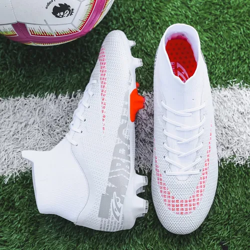 Vista 6 de Tacos de fútbol para hombre, zapatos de fútbol con cordones antideslizantes