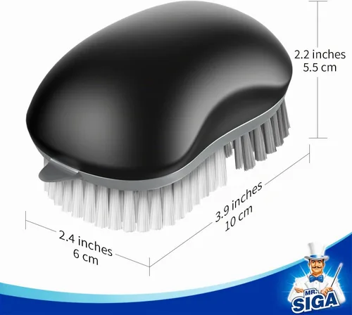Vista 7 de MR.SIGA Cepillo de limpieza de frutas y verduras con agarre cómodo Negro