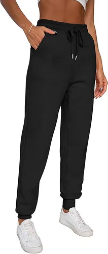 Vista 4 de Yeokou - Pantalones deportivos de vellón con forro de sherpa para mujer