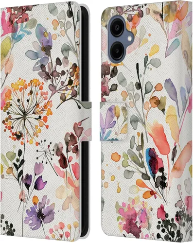 Vista 264 de Head Case Designs Officially Licensed Ninola Beige Wild Grasses Leather Wallet Case Compatible with Samsung Galaxy A07 4G