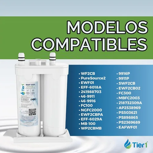 Vista 3 de Tier1 RWF1031 Reemplazo para filtro Frigidaire WF2CB (paquete de 3)