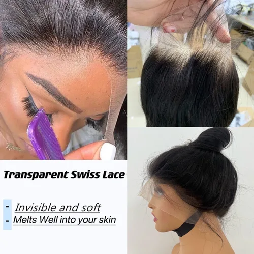 Vista 2 de Pelucas de cabello humano con encaje frontal 360, previamente despuntada, peluca rizada exótica, densidad 180, encaje frontal, cabello brasileño