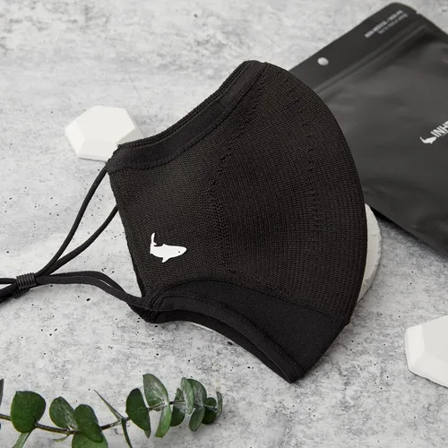 Vista 9 de INHERENT Mascarilla facial de viajero premium con plateado antiolor Reutilizable, ajustable, cómodo Flexible triple-layer knit with embedded