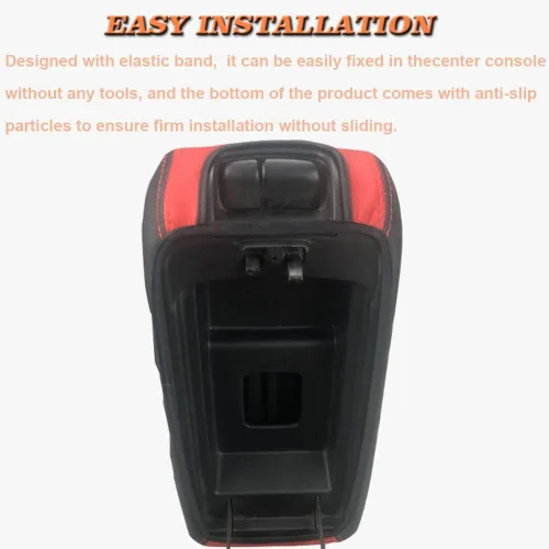 Vista 7 de Funda para el reposabrazos de la consola central, de piel, antiarañazos, de protección, accesorios de decoración interior, para Dodge Durango Fibra
