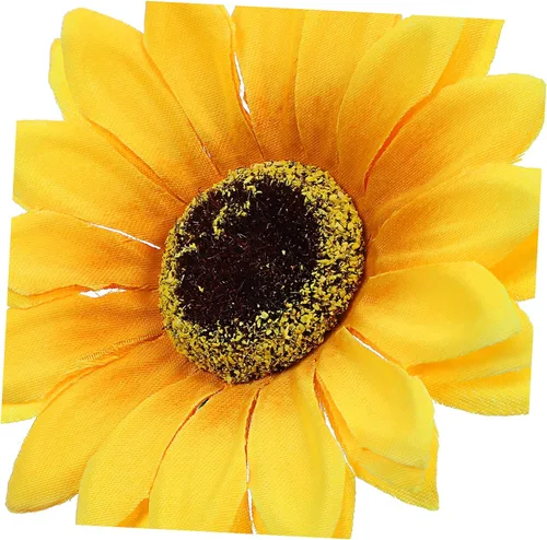 Vista 4 de SEWACC Juego de 5 piezas de metal grande con diseño de girasol, decoración de jardín, a prueba de óxido, margarita amarilla, flor de metal, arte