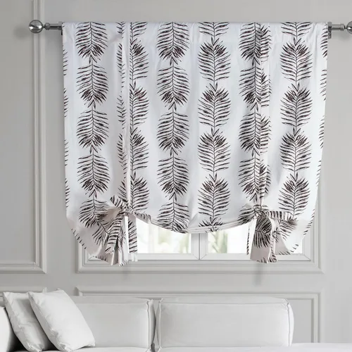 Vista 9 de HPD Half Price Drapes PRCT-TUD211A-63 - Cortinas de algodón estampado para oscurecer la habitación, cortina enrollable de globo para sala de estar