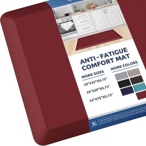 Vista 61 de KitchenClouds Alfombra de Cocina Acolchada Anti Fatiga 17.3"x28" Impermeable, Antideslizante, Alfombras de Pie y Comodidad para Escritorio/Piso