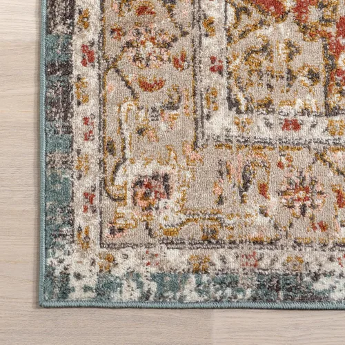 Vista 4 de nuLOOM Performance - Alfombra de estilo oriental, diseño vintage, duradera, fácil de limpiar, Justine Beige, 8'10' x 12