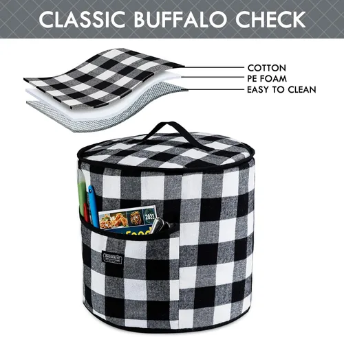 Vista 7 de BAGSPRITE Cubierta antipolvo compatible con Instant Pot 6 cuartos de galón, cubierta aislada para olla a presión con bolsillos para accesorios