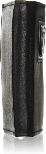 Vista 3 de Siskiyou NFL Oakland Raiders - Cartera de cuero de tres pliegues, color negro