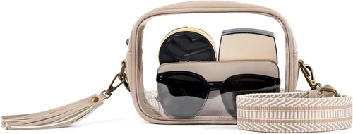 Vista 8 de Yarnic Bolsa Transparente Aprobada para Estadios, Bolso Cruzado Transparente de PVC Bolsa Cruzada Pequeña Transparente con Correa de Hombro Ajustable
