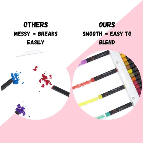Vista 7 de Pasteles al óleo para niños, 48 colores pasteles para niños, suministros de arte perfectos para el aula, fáciles de mezclar con colores vibrantes