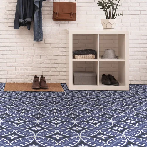Vista 8 de FloorPops Capri - Azulejos autoadhesivos para cocina, baño, entrada, vinilo geométrico multicolor extraíble