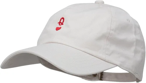 Vista 2 de Q Heart Symbol Embroidered Washed Cap