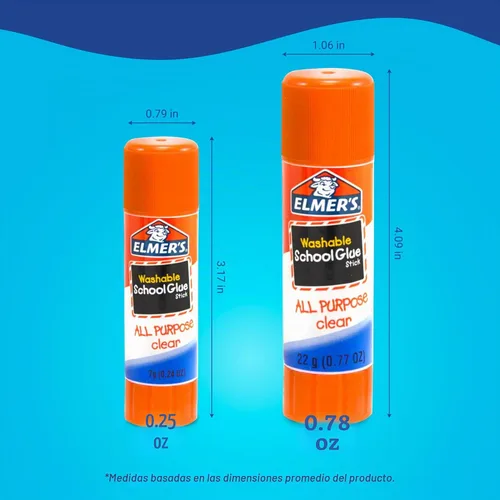 Vista 4 de Elmer's Barras de pegamento escolar multiusos, lavables, 0.76 onzas, 30 unidades, artes y manualidades, marca #1 para profesores