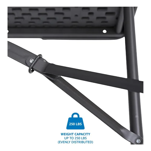Vista 4 de Iceberg IndestrucTable Too - Mesa plegable biplegable, interior/exterior, grado comercial, carbón, 60 pulgadas de ancho x 30 pulgadas de profundidad
